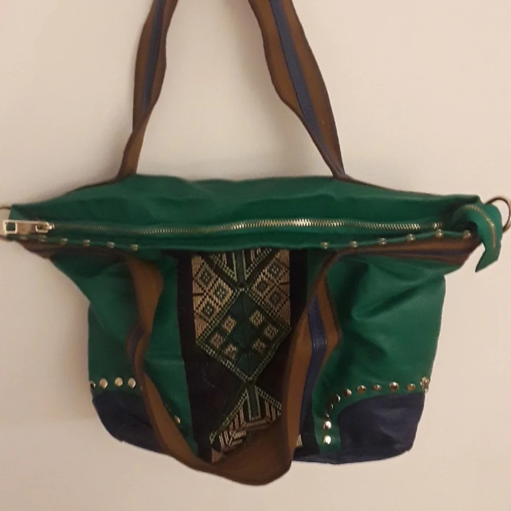 Aztec Hobo Art Deco Large Shoulder Bag Purse Pocket Book